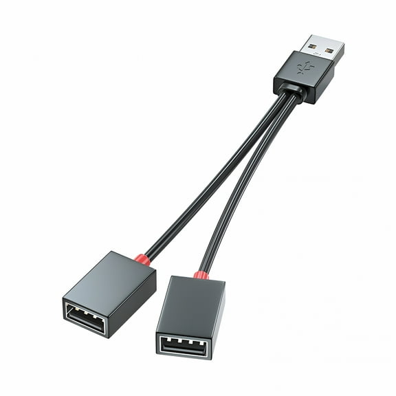 GJX 1 In 2 Out USB HUB Car USB Splitter Cable Multifunction Adapter Charging Cable