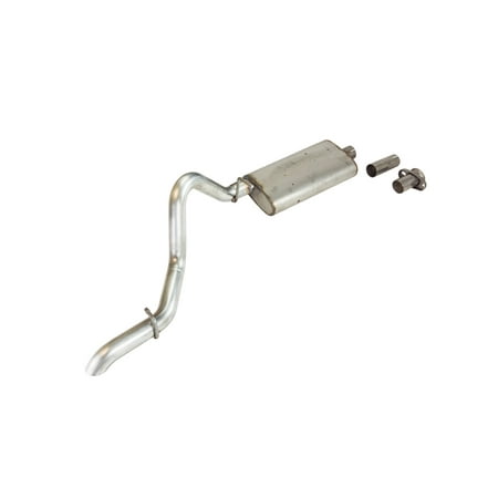 Pypes Performance Exhaust SJJ15S Cat Back Exhaust System; Single Rear Exit; 2.5 in. Intermediate And Tail Pipe; Street Pro Muffler/Hardware included; Natural Finish 304 Stainless