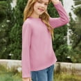thumbnail image 7 of LNMQLPDBS Girls Tops Long Sleeve Soft Tees Kids Spring Fall Tops Crewneck Basic Layering T Shirt Solid Color Tees Toddler Clothes, 7 of 7