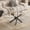 Black + Glass+Metal + Oval, variant on 39.37 Inch Oval Glass Coffee Table, Modern Minimalist Tea Table with Gold Cross Metal Legs, Adjustable Anti-Slip Pads for Living Room, Cafe