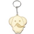 thumbnail image 3 of CAROOTU Wooden Keychain Cute Cartoon Animals Keyring Personalized Key Crafts Pendant for Backpack Handbag Wallet Decor New, 3 of 7