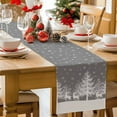 thumbnail image 2 of Christmas Table Runner Grey Xmas Tree Reindeer Table Runners Elk Deer Forest Snowflake Cotton Linen Dresser Scarf Kitchen Dining Table Decor for Christmas Holiday Party Decor 13x36 Inch, 2 of 9