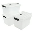 thumbnail image 4 of Uumitty 4-Pack 25 Quart Storage Boxes, Plastic Storage Latch Bin, Clear, 4 of 7