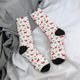 thumbnail image 5 of Hirioo Vintage Christmas Reindeer Pattern Adult Middle Tube Socks Breathable Sock Non-Pilling,Contrasting Color Design, 5 of 6