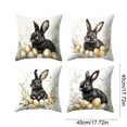 thumbnail image 5 of Easter Pillow Covers, Set of 4 Easter Decorative Pillow Cases, Bunny and Egg Pattern Throw Pillow Covers(A), 5 of 6