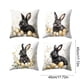 thumbnail image 3 of 4 fundas de cojín decorativas con diseño de conejos y huevos de Pascua para sofá, hogar, decoración de Pascua, funda de almohada corta de felpa., 3 of 6