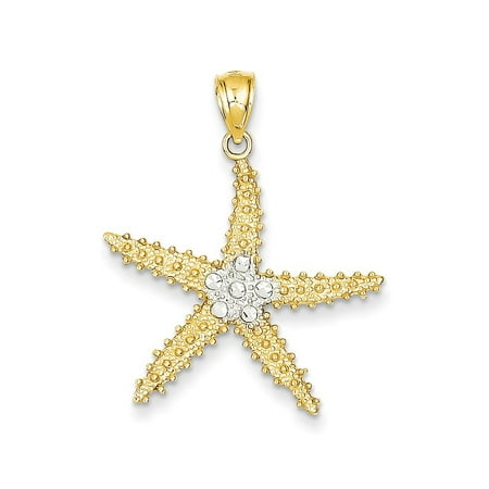Gold Starfish Charm - ICE CARATS 14kt Yellow Gold Starfish Pendant Charm Necklace Sea Shore Shell Fine Jewelry Ideal Gifts For Women Gift Set From Heart