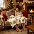 thumbnail image 6 of Christmas Print Throw Blanket, Festive Holiday Pattern Cover, Soft Cozy for Sofa Couch Bed Home Decor, 6 of 6