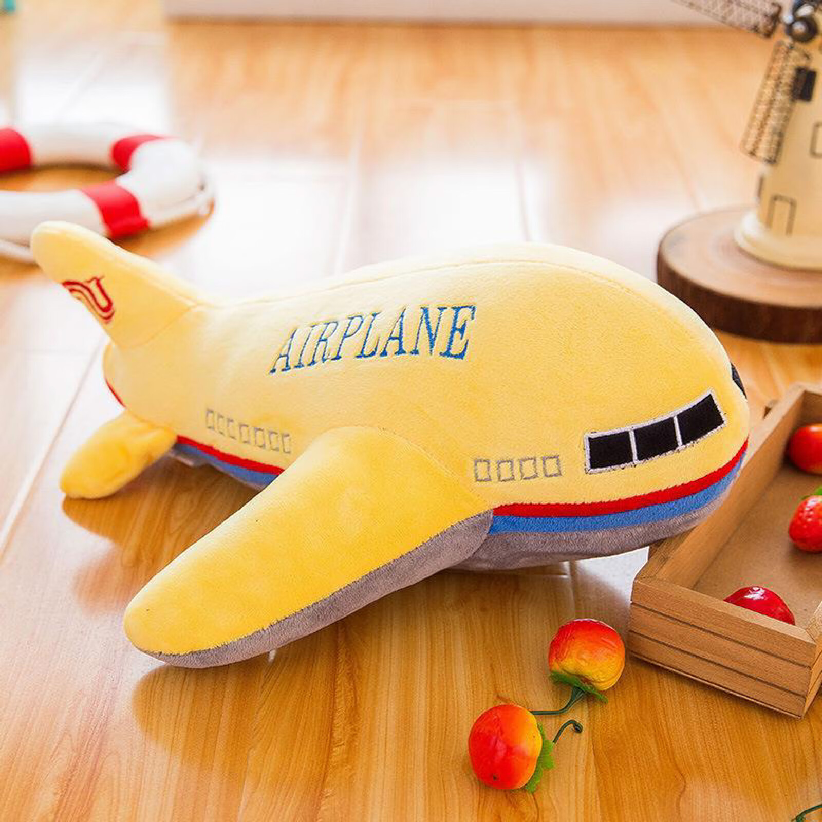 New 40cm Large Size Airplane Plush Toys Kids Sleeping Back Cushion Soft  Aircraft Stuffed Pillow Dolls