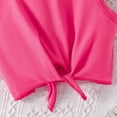 thumbnail image 7 of NIEWTR Girl Summer Short Set Cotton Outfits Short Sleeveless Tee T Shirt Tank Top Shorts Pant 2PC Set 2-7Y 2Pcs Summer Beach Outfits 7-8 Years,Pink, 7 of 7