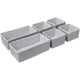 thumbnail image 2 of Organizador de cajones plegable no tejido para ropa interior, sujetadores, corbatas y calcetines Caja de almacenamiento con compartimento para ahorrar espacio, 12 piezas, gris, 2 of 5