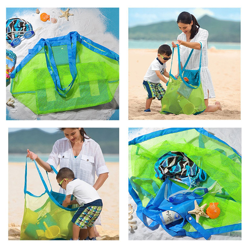 Mesh Tasche Kleidung Toys Carry All Sand Away Beach Bag