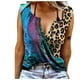 thumbnail image 1 of Chaleco estampado a la moda para mujer, cuello en V, blusa sin mangas, botones, Tops Pompotops lopia998580, 1 of 3