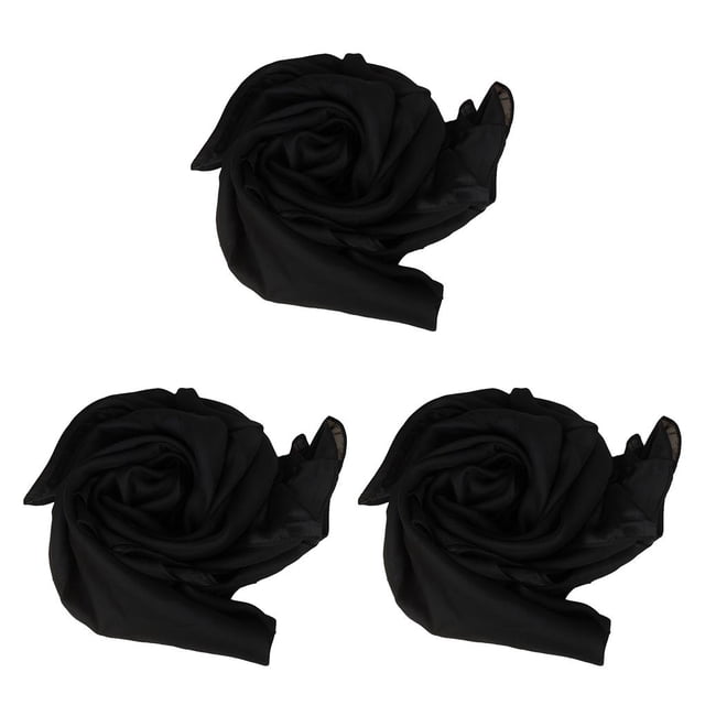 Minnieouse Bufanda de mujer Estilo simple Bloqueador solar Chica Pañuelo Ropa de moda Accesorio Hermosas bufandas para niñas para exteriores Negro Type1 NO1 Minnieouse CBP331358