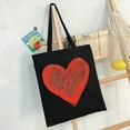 thumbnail image 6 of GOSMITH Reusable Grocery Bags Heart Shaped Printed Valentine's Day - Large Capacity Shoulder Bag 14.1x15.7in, 6 of 6