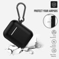 thumbnail image 2 of Coffea Protective Silicone Case with Keychain for Apple AirPods 2 (Black), 2 of 5