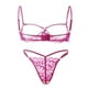 thumbnail image 1 of Gibobby Conjunto Lencería Tanga Y Bralette Steel Sexy Fashion Garter Nueva ropa de dormir Anillo Pijamas Ropa interior de encaje Lencería Íntimos(Rosa caliente, XL), 1 of 5