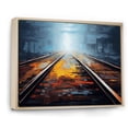 thumbnail image 2 of Designart "Train peaceful Railways Track" Transportation Floater Framed Canvas Art Print, 2 of 7
