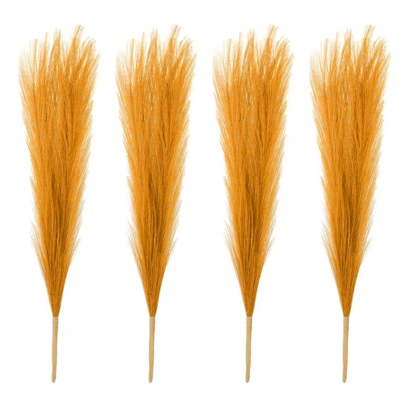 Uxcell Faux Pampas Grass, Boho Decor for Home Decoration Artificial Tall Fluffy Stem Golden Grass
