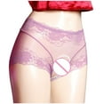 thumbnail image 5 of Wancir Women's Hi-Cut Panties, Lace Floral Underwear, High-Waisted Smoothing Panty Briefs Open File Underpant, 5 of 6