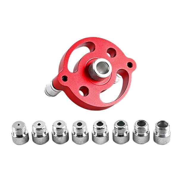 Plantilla para agujeros de bolsillo para carpintería, plantilla para espigas verticales, guía de broca premium, localizador rojo