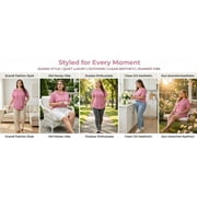 Cuteduck Plus Size Hoodies for Women Short Sleeve V Neck Pullover Drawstring Tops Loose Fit Casual Sweatshirts 1X-5X