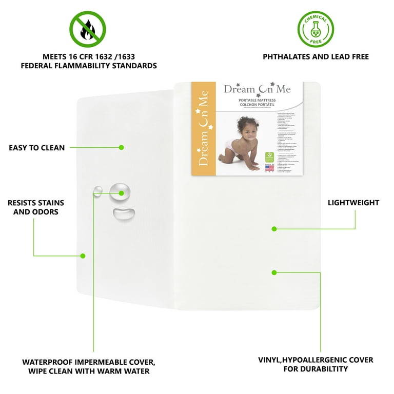 Dream on Me 2 In 1 Breathable Foam Two Sided 3