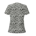 thumbnail image 6 of Fuzoiu Wild Animal Leopard Print Print Women's V-Neck T-Shirt,Women's Short Sleeve Top, Comfortable for Work, Leisure, and Sports, 6 of 7