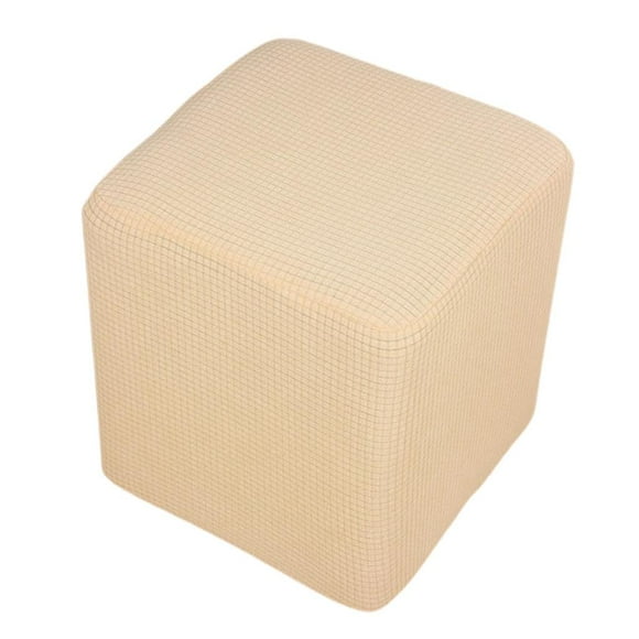 Funda protectora rectangular extensible para reposapiés otomana, ideal para la sala de estar. Beige