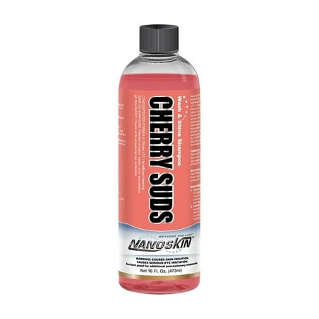 Nanoskin CHERRY SUDS Foaming Car Wash Shampoo 16 Oz. - Works with Foam Cannon, Foam Gun, Bucket Washes, Car Soap for Pressure Washer | Safe for Cars Trucks, Motorcycles, RVs & More | Cherry Scented