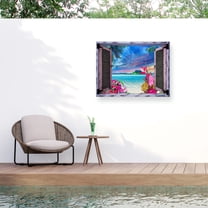 Leo Kelly 'Tropical Window to Paradise VII' Outdoor All-Weather Wall Decor