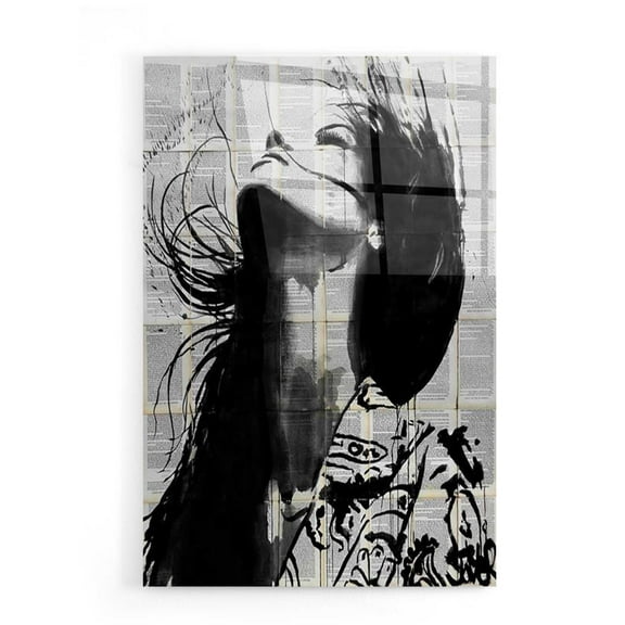 Epic Art 'Wild Flower' by Loui Jover, Acrylic Glass Wall Art, 16"x24"