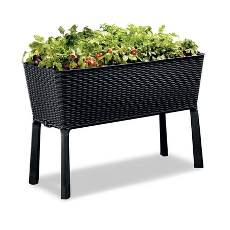Keter Easy Grow Elevated Garden Bed, Anthracite - Walmart.com - Walmart.com