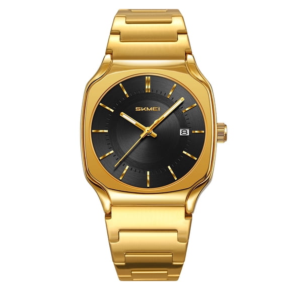 Men's Stainless Steel Quartz Watch Business Dress Wristwatch with Date Calendar Luminous Hands Water Resistant 30M Non Automatic for Office Formal Wear