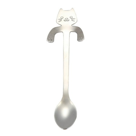 

Cat Spoon Short Handle Spoons Flatware Coffee Drinking Tools Kitchen Gadge