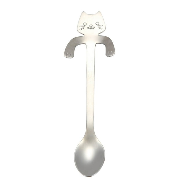 Cat Spoon Short Handle Spoons Flatware Coffee Drinking Tools Kitchen Gadge