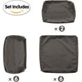 thumbnail image 5 of Kinbor Patio Furniture Cushion Replacement Covers for 7pcs Outdoor Sofa Set,Washable Patio Cushion Slipcovers, Dark Gray, 5 of 6