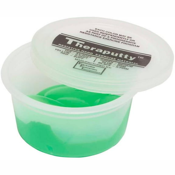 Fabrication B2177076 Thera-Putty Plus protective Exercise Putty - Green - 2 oz - Medium
