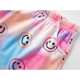 thumbnail image 6 of Beezizac Summer Tie Dye Pajamas for Girls Smiling Face Pattern Tween Clothes PJ Set Big Kid Size 6, 6 of 7