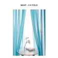 thumbnail image 4 of Curtain For Living Room 2 Panels Light Filtering Voile Drapes With Rod Pocket Sky Blue Sheer Window 54 By 84 Inches, 4 of 5
