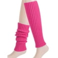 thumbnail image 2 of Gustave Knitted Leg Warmers for Women Girls 80s Ribbed Leg Warmer Socks Winter Knee High Long Boot Socks for Dance Sports Yoga Party Accessories "Pink", 2 of 9