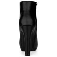 thumbnail image 4 of Unique Bargains Women's Round Toe Zipper Platform Block Heel Ankle Boots, 4 of 4
