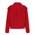 thumbnail image 6 of Wutalume Women's Fashionable Casual Pocket Short Double Breasted Windbreaker Jacket, Lightweight and Stylish, Ideal for Spring and Fall, Casual and Outdoor Activities,Red XL, 6 of 7