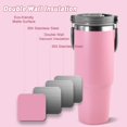thumbnail image 5 of WarmH 30 oz Tumbler with Handle and Straw Lid, Double Walled Vacuum Insulated Water Bottle Leakproof Tumbler Travel Coffee Mug Thermal Cup, Cupholder Friendly for Office, Home, Sport, Pink, 5 of 14