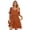 Rust, variant on Women's Mandy V Neck Flounce Sleeve Tiered Dress Knee Length Elegant Chic Choice for Any Daytime Occasion 100% rayon