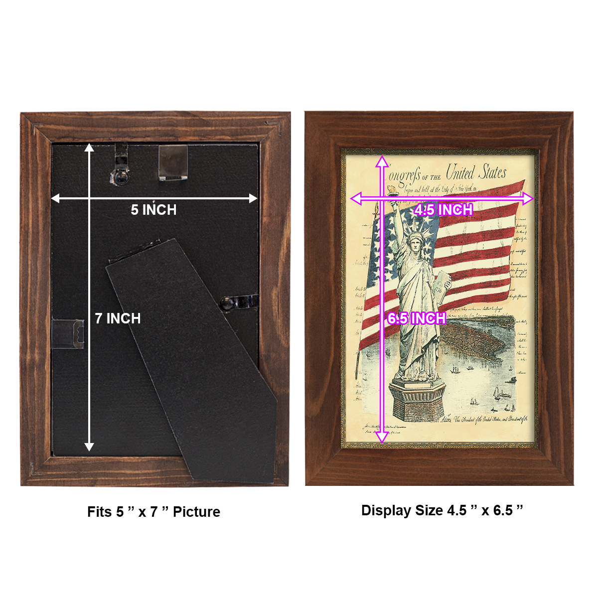 USE D # Proud To Be An American I -Framed Print w/glass-Chestnut