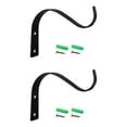 thumbnail image 2 of Plant Hooks for Wall, Plant Hanger Hook, Black Ornament Hooks, Heavy Duty Plant Hangers Outdoor, 2Pcs Decorative Wall Plant Hanger, Rustic Metal Planter Hook 4.5x3.54 In, 2 of 8