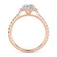 thumbnail image 3 of AFFY Halo Solitaire Engagement Rings For Women, 1.38 Carat (ctw) Lab Created Moissanite Promise Rings For Her In 10k Solid Rose Gold | VVS1 Quality Ring Size-7, 3 of 5