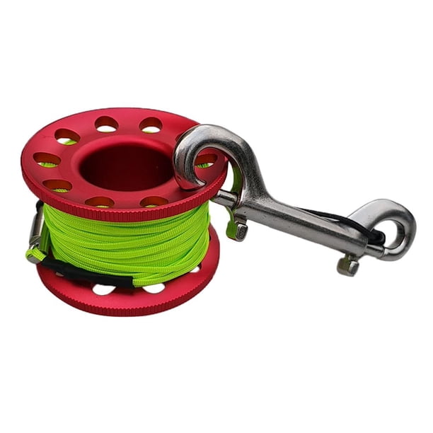Carrete de buceo Carrete de Carrete de tecnología de buceo en cuevas para esnórquel rojo Cola Carrete para dedo