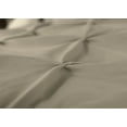 thumbnail image 2 of Chezmoi Collection Sydney 7-Piece Pinch Pleat Comforter Set, Lightweight Pintuck Bedding for All Season, King, Taupe, 2 of 7